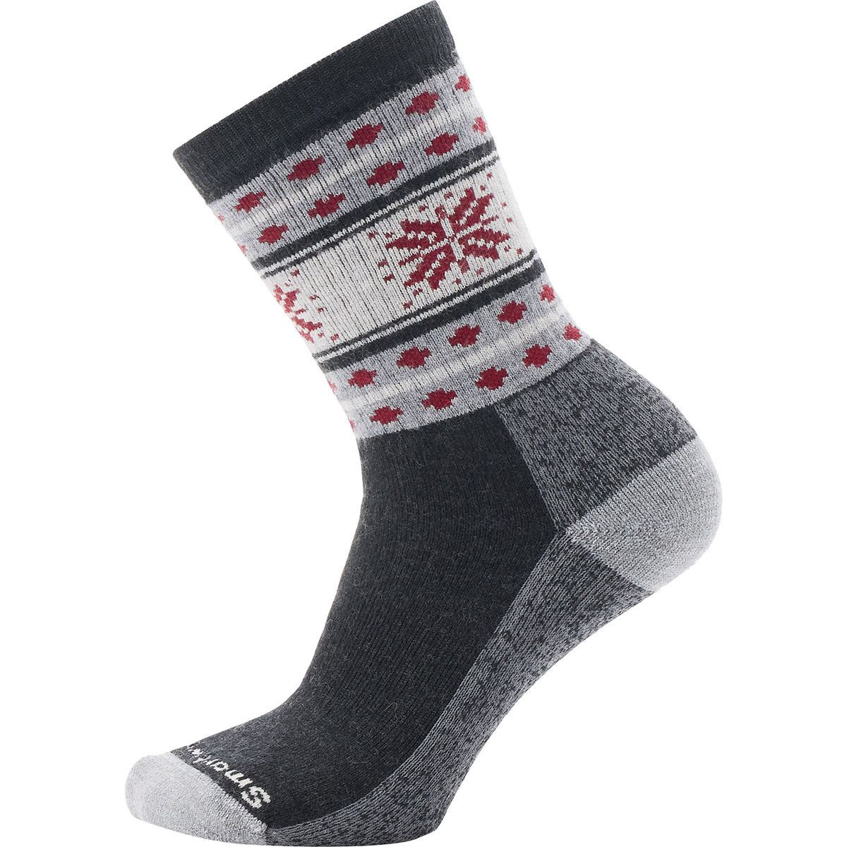 Smartwool Everyday Snowflake Dream Crew Sock Charcoal, XL | Backcountry
