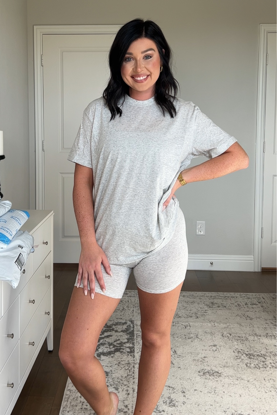 Found my new favorite comfy pajama set. The hype is real and I totally get it now. I wear a medium in the boxer shorts and tee

#LTKcurves #LTKunder50 #LTKfit