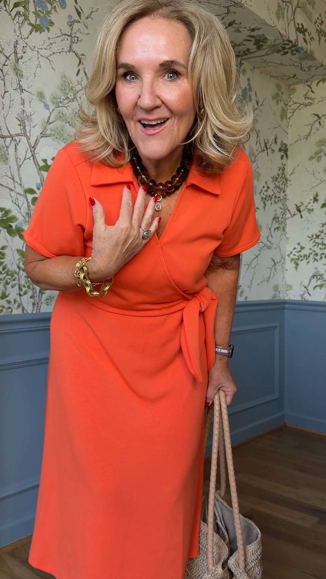 This coral mock wrap midi dress is such a flattering and easy summer piece. The vibrant color and waist-defining silhouette make it perfect for vacations, brunch, church, summer events, and everyday wear.

💡 LTK MADE EASY

❤️ Heart = Support my posts
🔖 Save = Get sale & restock alerts
📋 Lists = Keep favorites organized
📲 Share = Send to yourself for later
💬 Comment = Ask me anything 

 #LTKootd #LTKSeasonal #LTKOver40