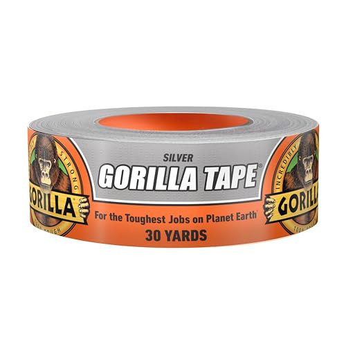 Gorilla Tape, 1.88 in x 30 yd, Silver (Pack of 1) - Duct, Utility, Triple Layer Strength, Indoor & Outdoor, Weather Resistant Shell | Amazon (US)