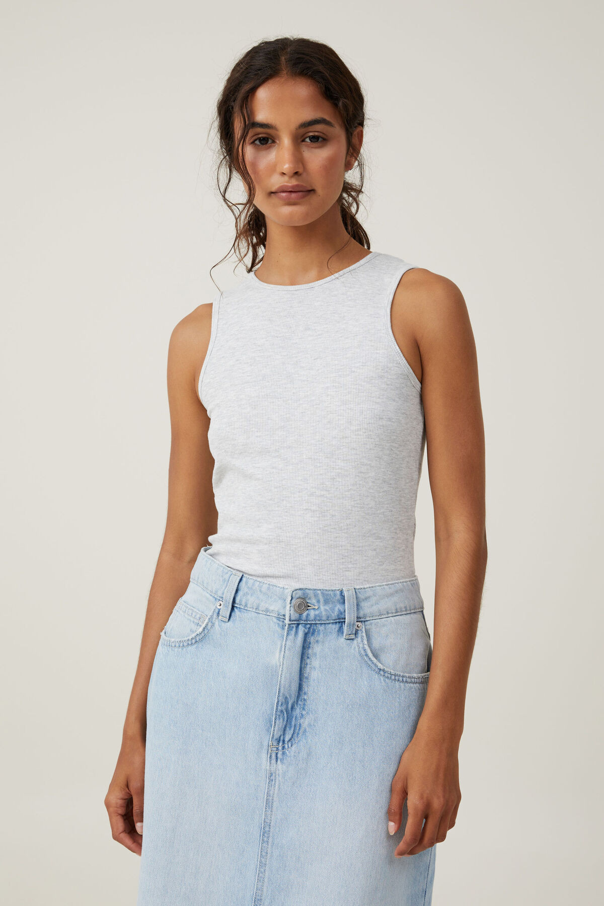 The One Organic Rib Racer Tank | Cotton On (US)