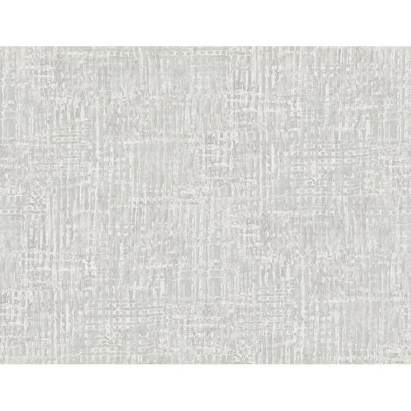 Corsica Weave Basketweave/Grid/Texture Wallpaper, In Gray & Off-White - Bed Bath & Beyond - 26396... | Bed Bath & Beyond