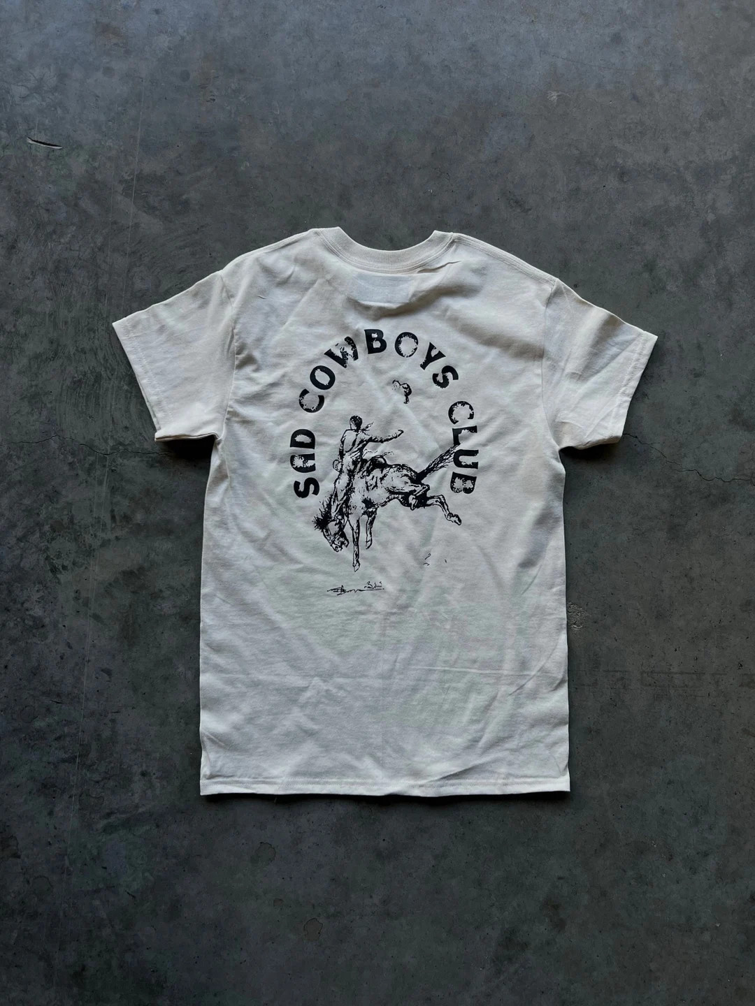 Sad Cowboys Club Tee  Cream - Etsy | Etsy (US)
