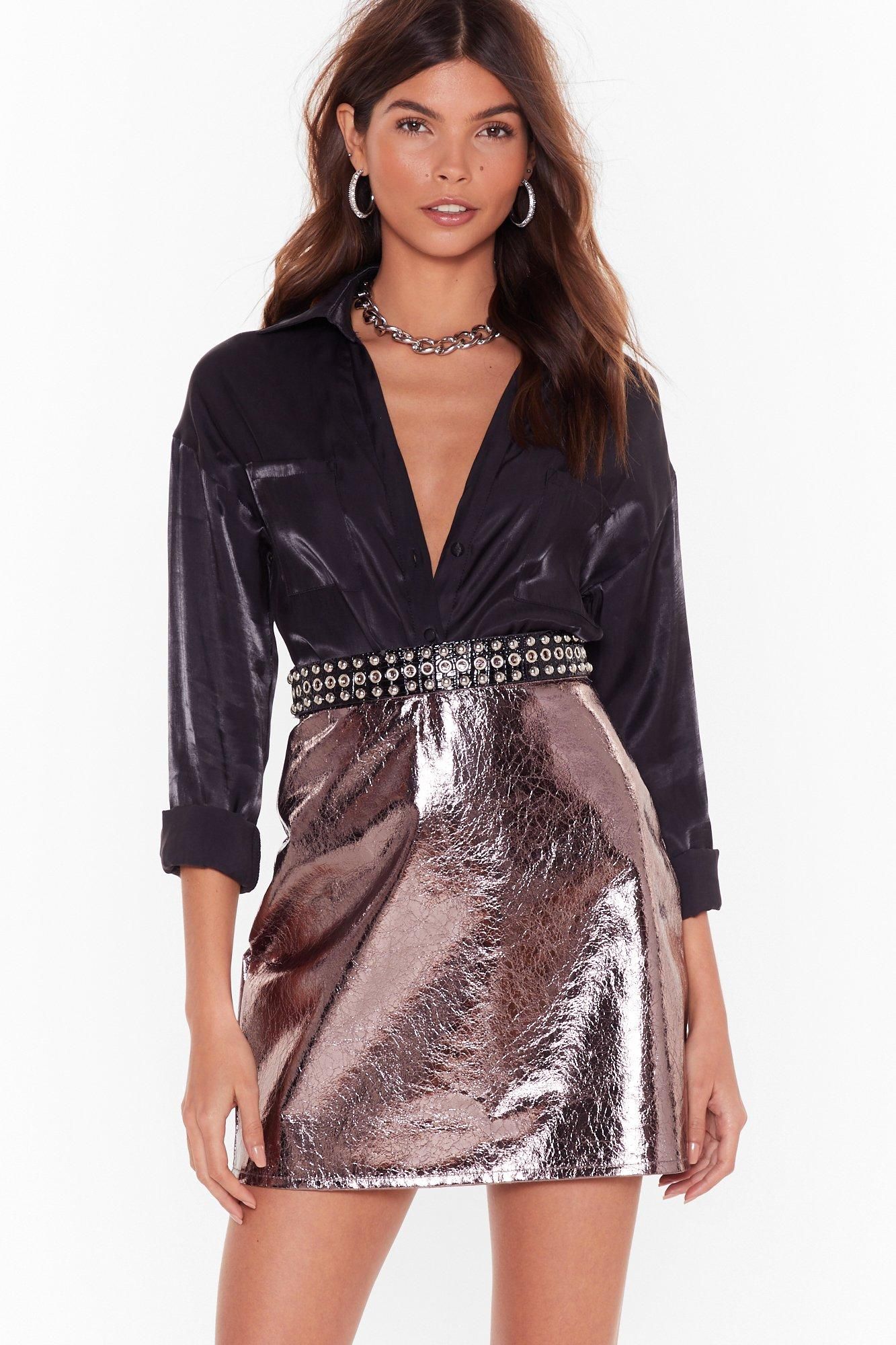 Be Shine Metallic Mini Skirt | NastyGal (US & CA)