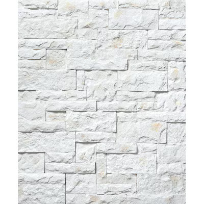LiteStone Flat Artik 8 sq ft 8-sq ft White with Little Orange Dots Faux Stone Veneer Lowes.com | Lowe's