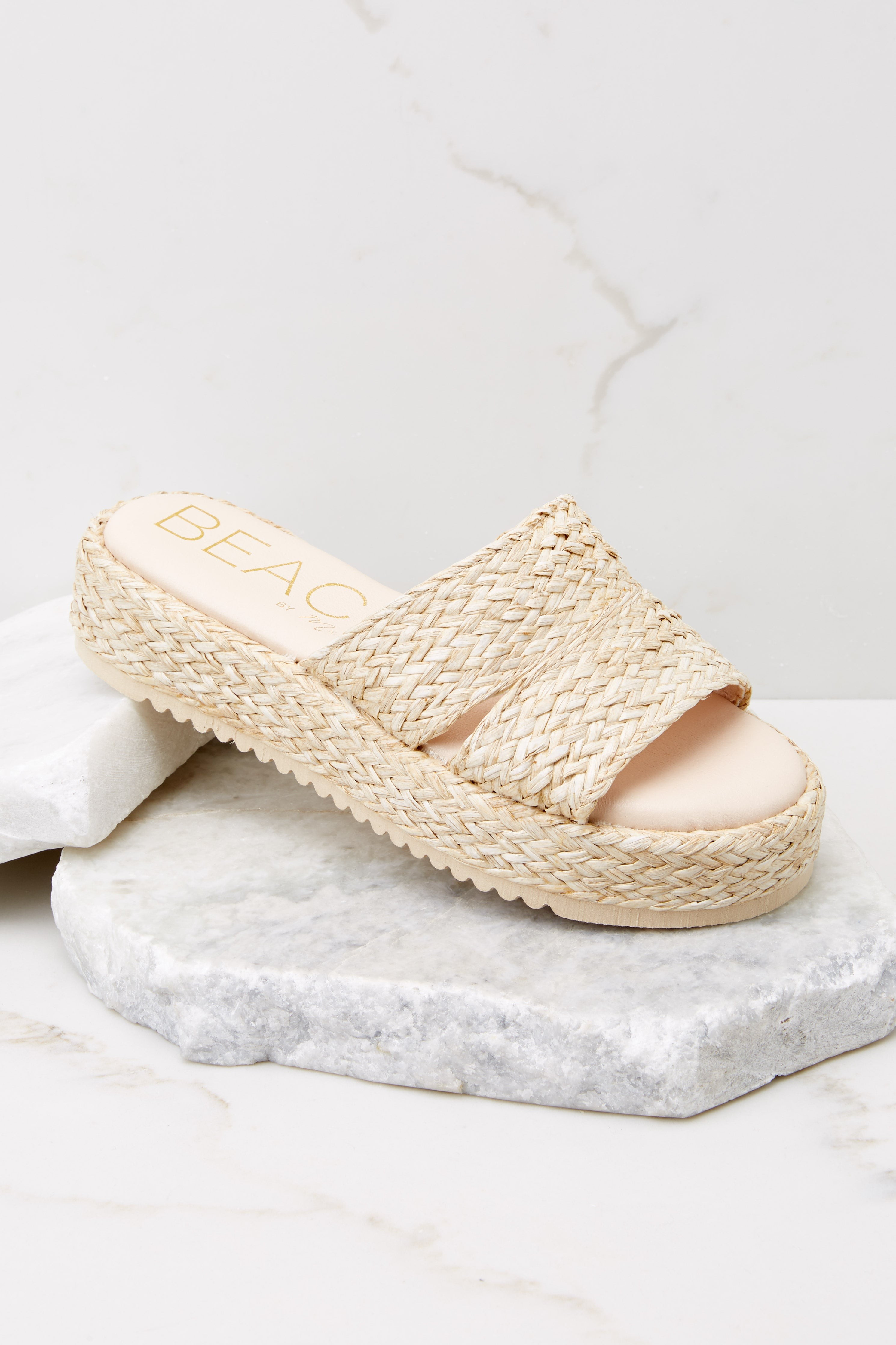 Layback Natural Platform Sandal | Red Dress 