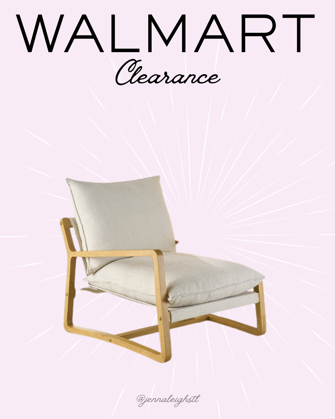 The Better Homes and Gardens wooden Ezra sling accent chair is on clearance at Walmart for $71. A great affordable accent chair for living rooms, bedrooms, or reading spaces. 

 #LTKHome #LTKSaleAlert #LTKFindsUnder100
