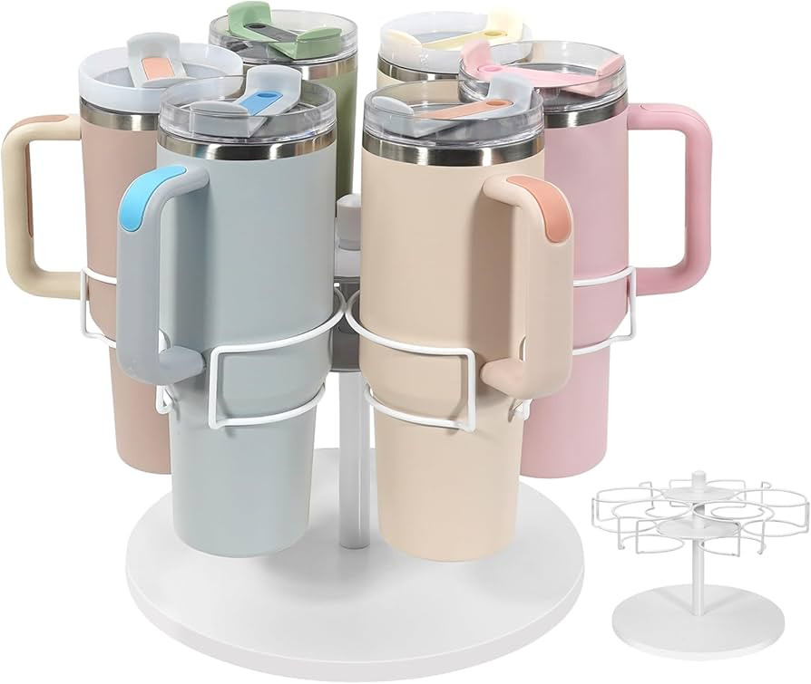Rotating Water Bottle Organizer for Stanley 40 oz Tumbler with Handle, Tumbler Organizer Lazy Sus... | Amazon (US)