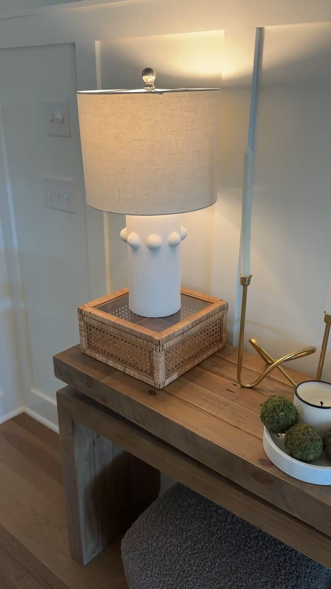 This is the table lamp that’s been in our entryway for over a year and I still love it.

It’s the easiest way to make an entry feel warm and finished (especially at night when you don’t want harsh overhead lighting).

Linked the exact one + similar options 👏

#LTKsalealert #LTKhome #LTKVideo