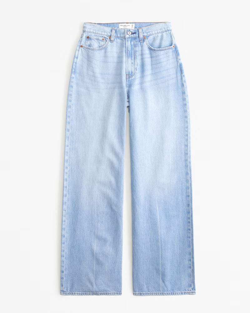 Women's Curve Love High Rise Wide Leg Jean | Women's Bottoms | Abercrombie.com | Abercrombie & Fitch (US)