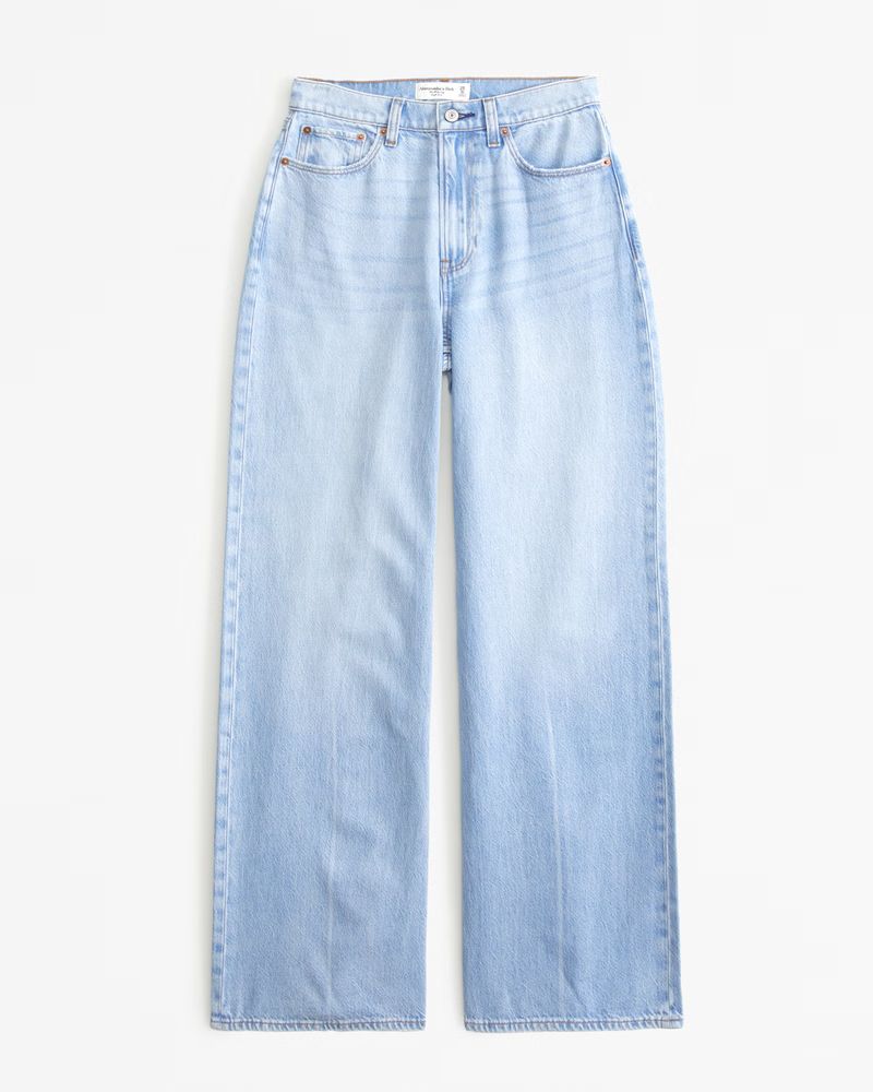 Curve Love High Rise Wide Leg Jean | Abercrombie & Fitch (UK)