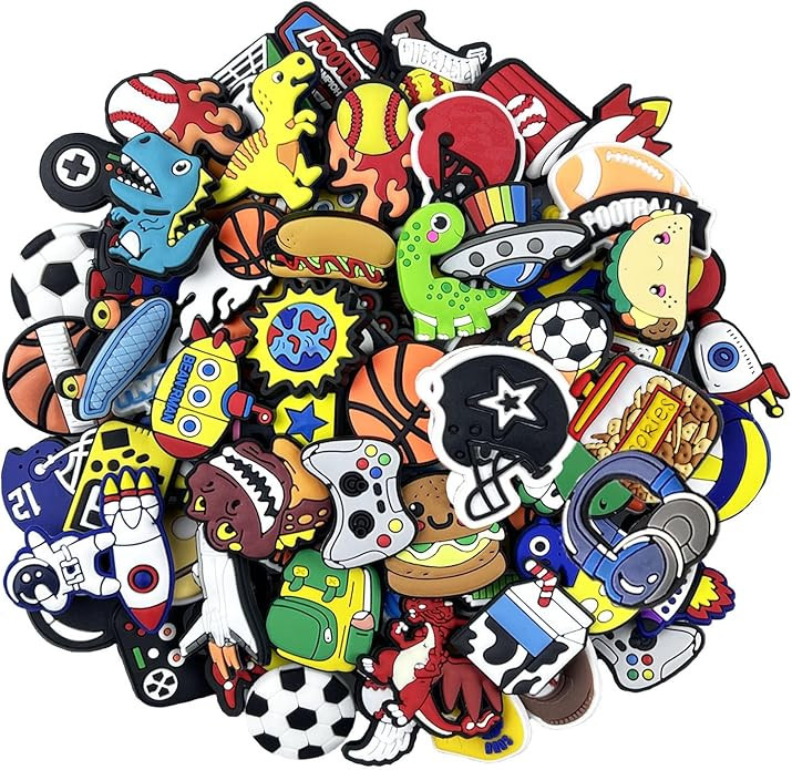 UNISKY 35,50 Pcs Random Shoe Charms for Boys Cartoon PVC Shoe Accessories, Different Shapes of Sh... | Amazon (US)