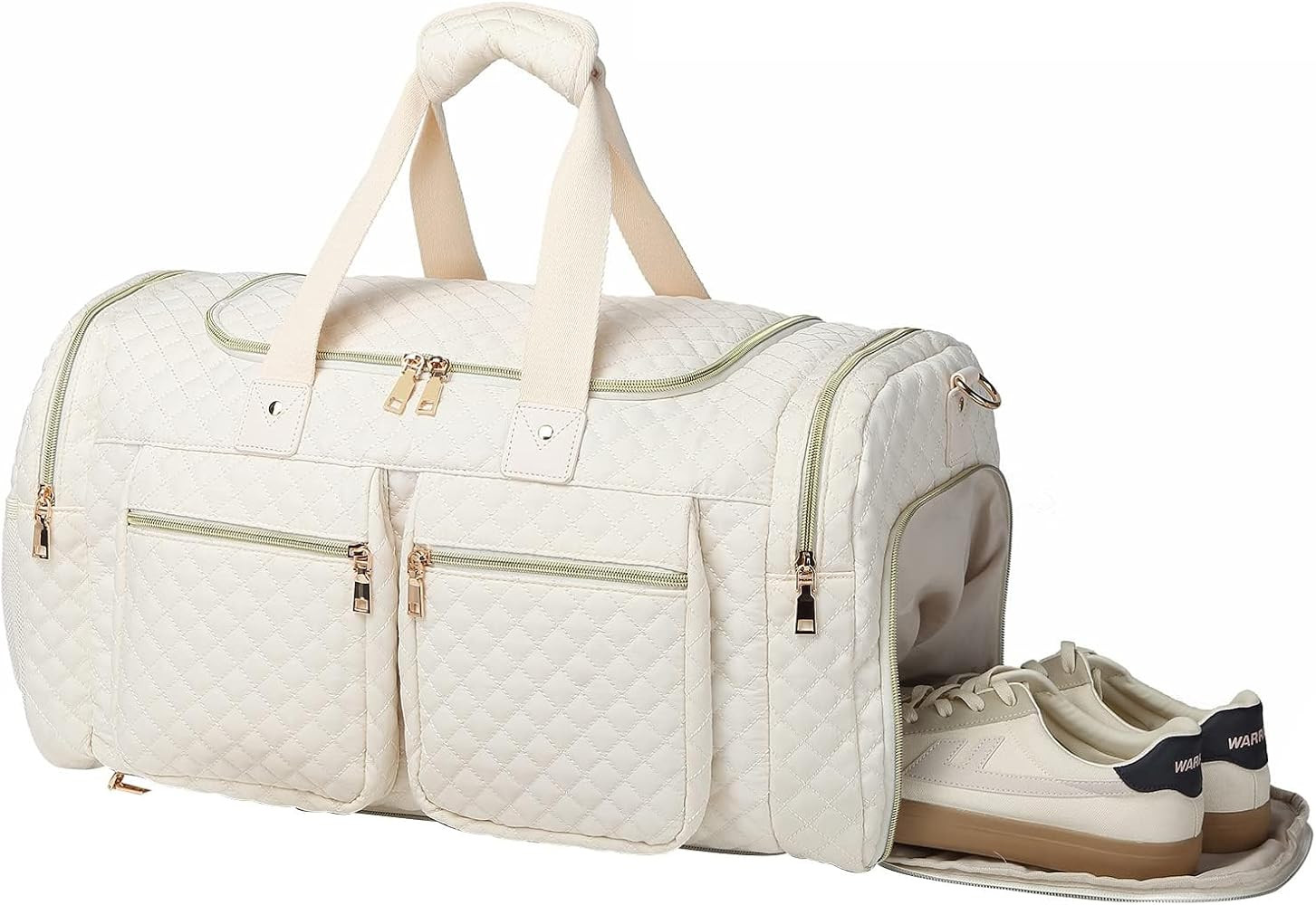 Travel Duffle Bag with Shoe Compartment, Women Weekender Bag Overnight Bag Carry On Tote Bag Trav... | Amazon (US)