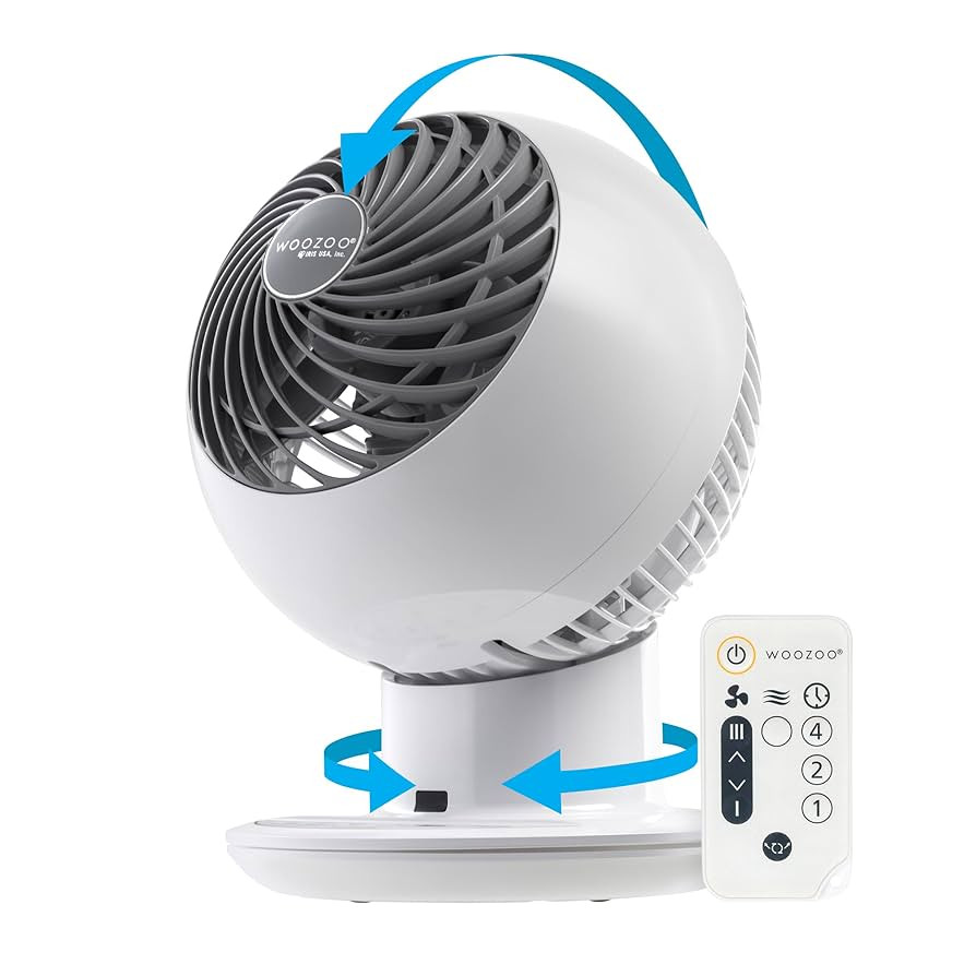 IRIS USA WOOZOO Air Circulator Fan with Remote, Oscillating, 5 Speeds, 82ft Max Air Distance, 90... | Amazon (US)