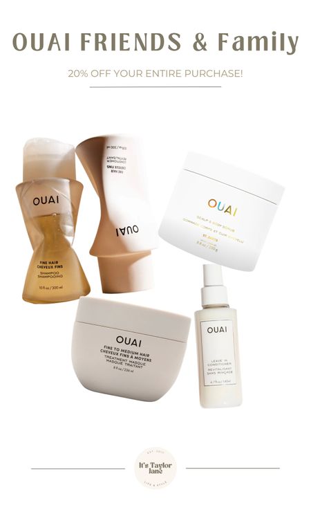 OUAI friends & Family sale! A great time to stock up on some amazing products! I live and die by their fine hair shampoo and conditioner! 

#LTKSale #LTKunder50 #LTKFind