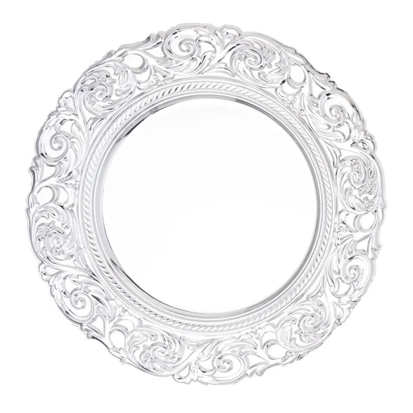 Light Silver Antique Glass Charger Plate 13"D | Wayfair North America