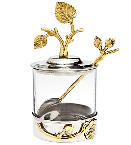 Godinger Silver Art Leaf Jam Jar With Spoon | Amazon (US)