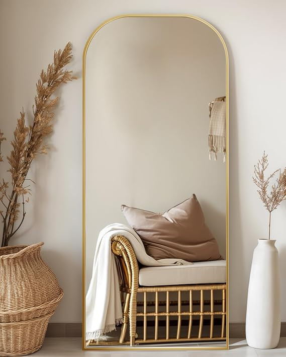 Antok Full Length Mirror, 71"x28" Floor Mirror Freestanding, Arched Floor Standing Large Mirror F... | Amazon (US)