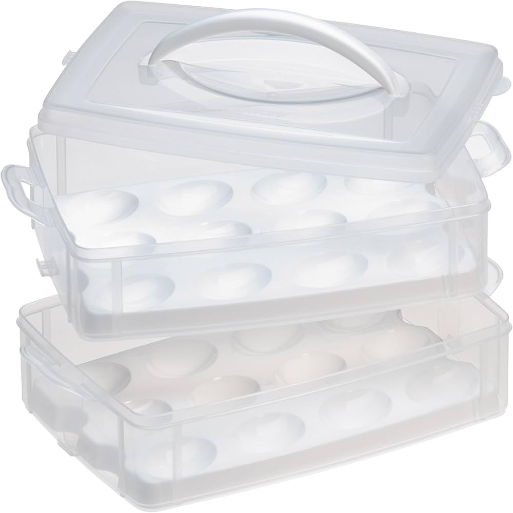 Snapware Snap 'N Stack 2 Layer Food Storage W/ Egg Holder Trays | Amazon (US)