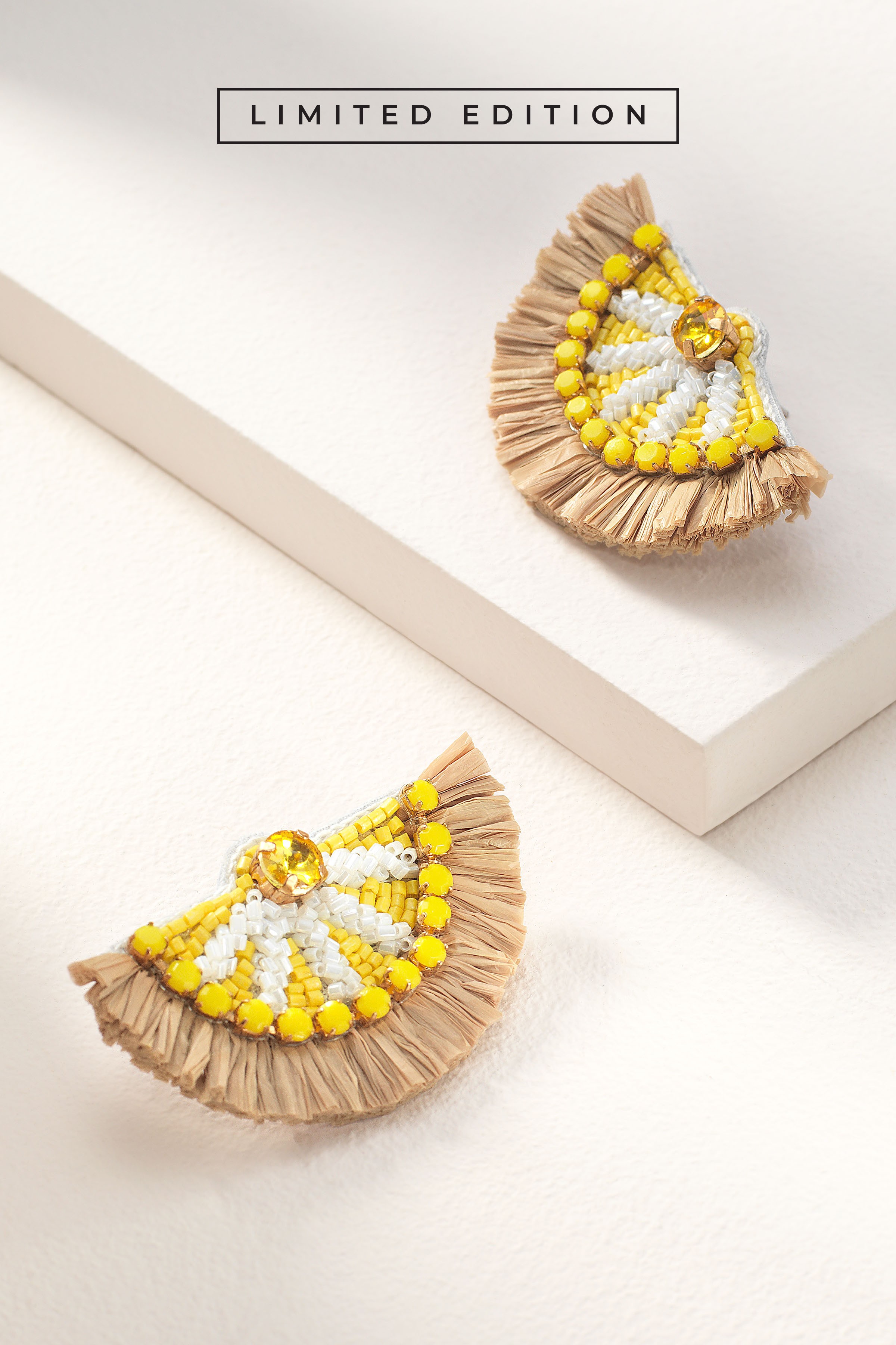 Embroidered Lemon Earrings | Stella & Dot (US)