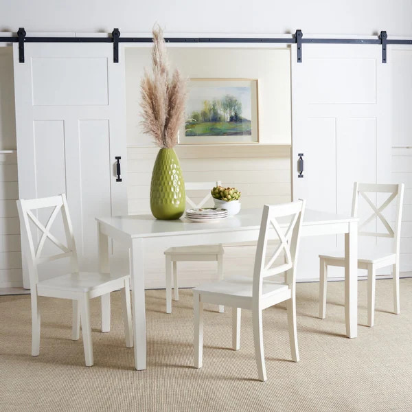 SAFAVIEH Silio Rectangle Dining Table - 57" W x 36" L x 30" H - White | Bed Bath & Beyond