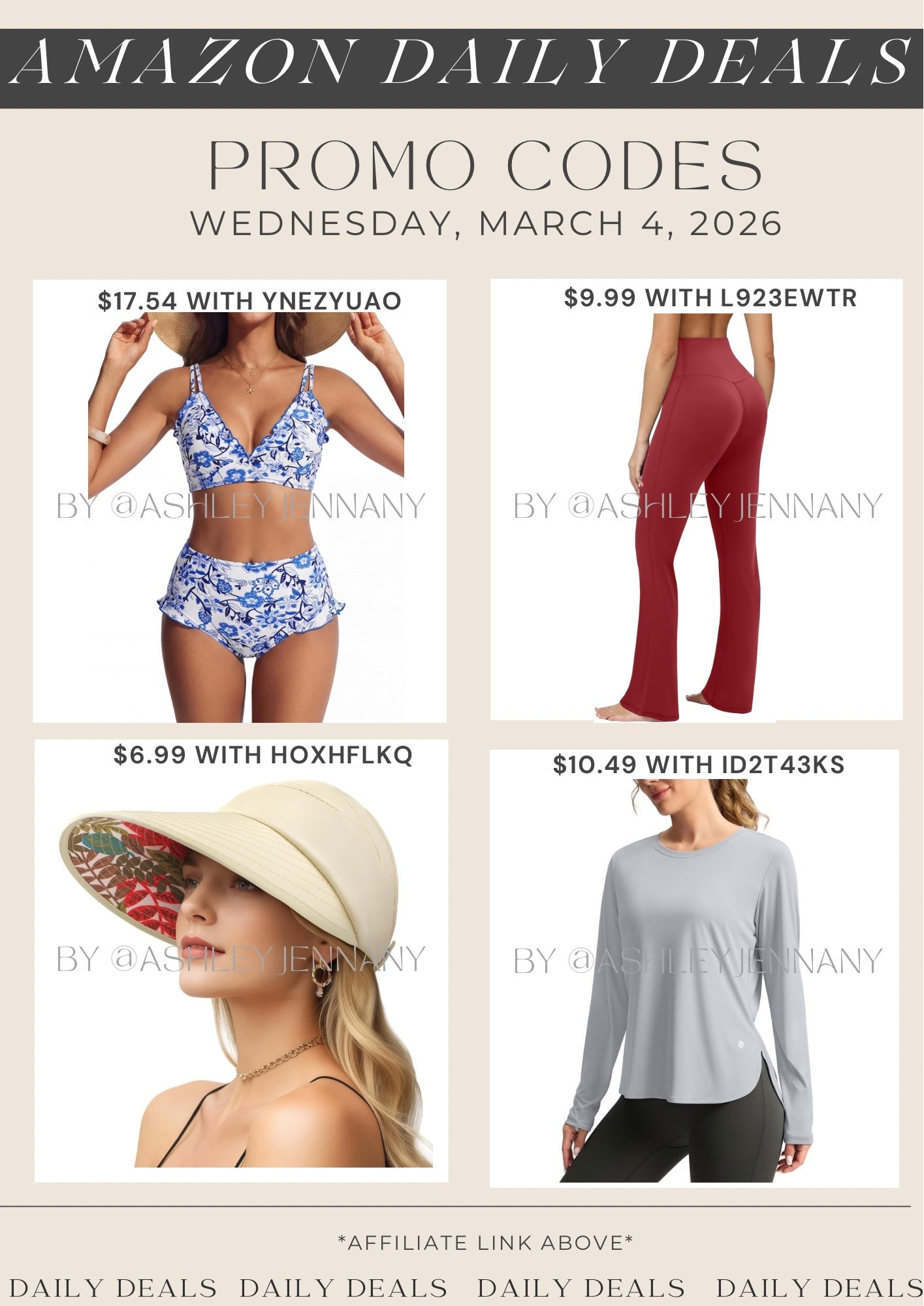 Amazon fashion deals on bikini, flare leggings, sun hat and sun shirt 

#LTKSeasonal #LTKSaleAlert #LTKMidsize