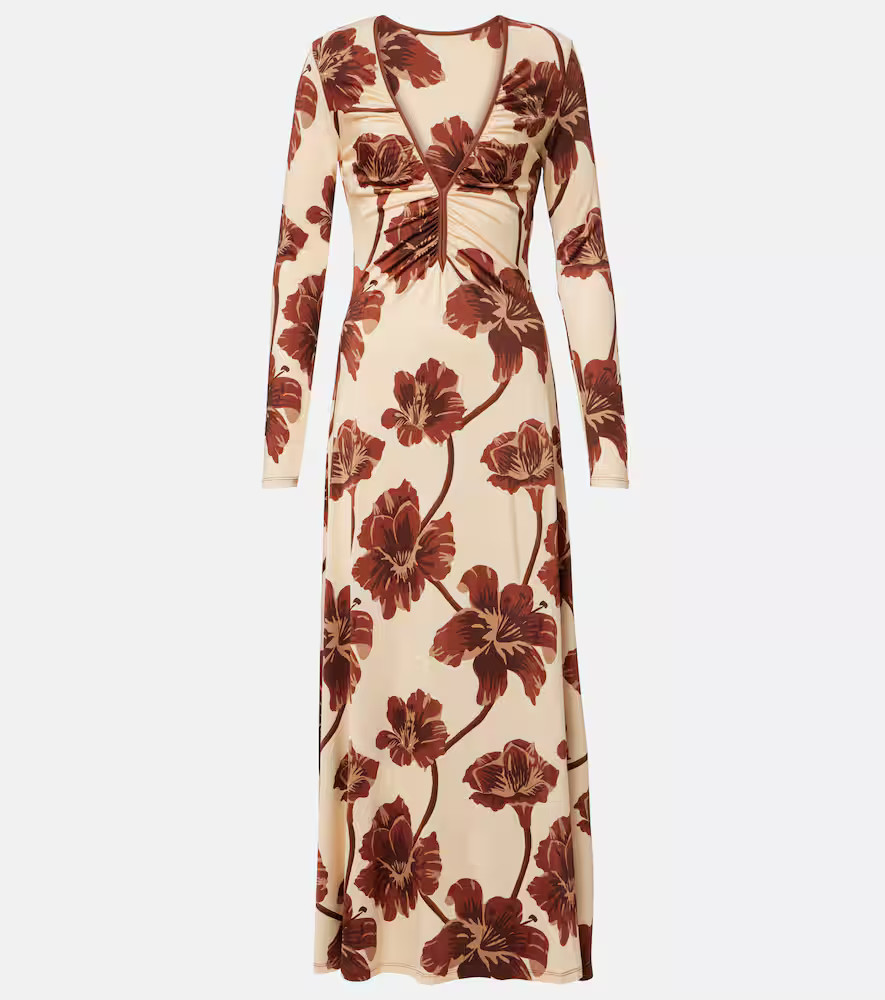 Johanna Ortiz Floral jersey midi dress | Mytheresa (US/CA)