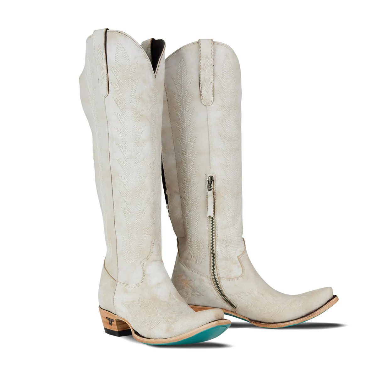 Lexington Knee High Corset - Ceramic Crackle | Lane Boots