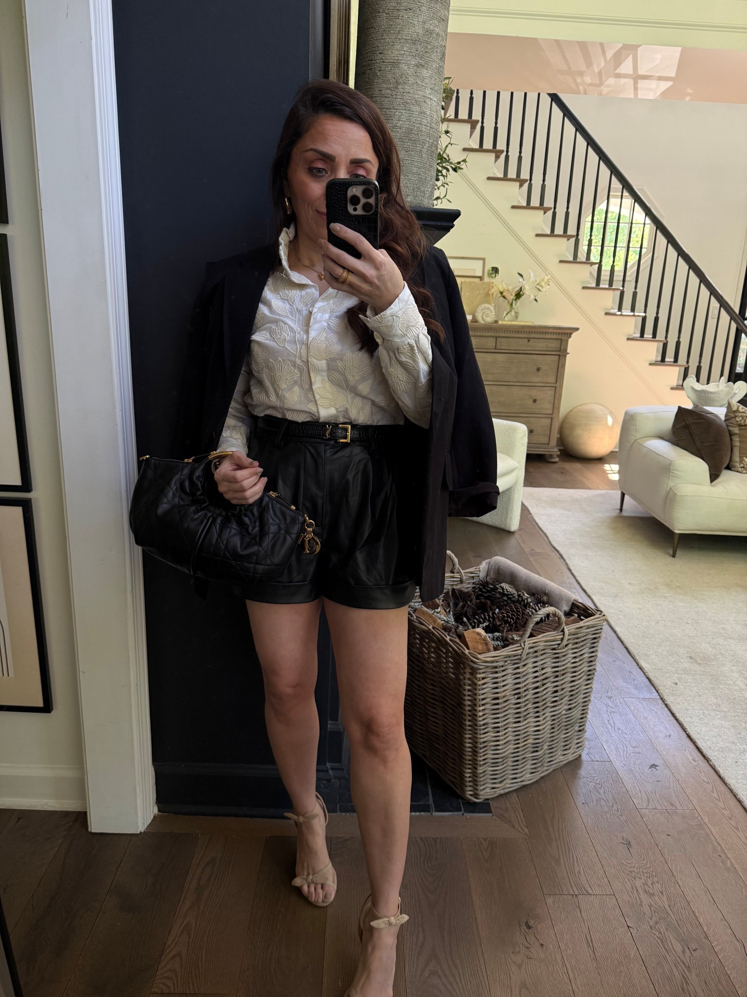 In and out of meetings today in one of my ride or die faves: floral top (a total omgggg moment!) Angld leather shorts! 

#LTKSeasonal #LTKSaleAlert #LTKdayinmylife