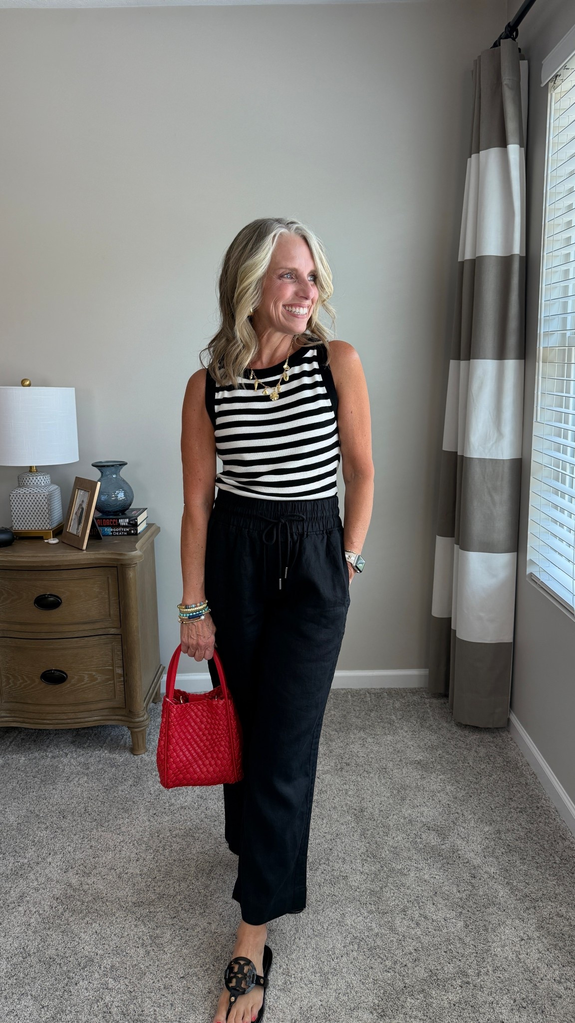 Every woman needs a pair of black linen pants for summer, especially if you don’t love wearing shorts….like ME. I wear a small in these and love the fit. @Quince 

#LTKdayinmylife #LTKWorkwear #LTKOver40