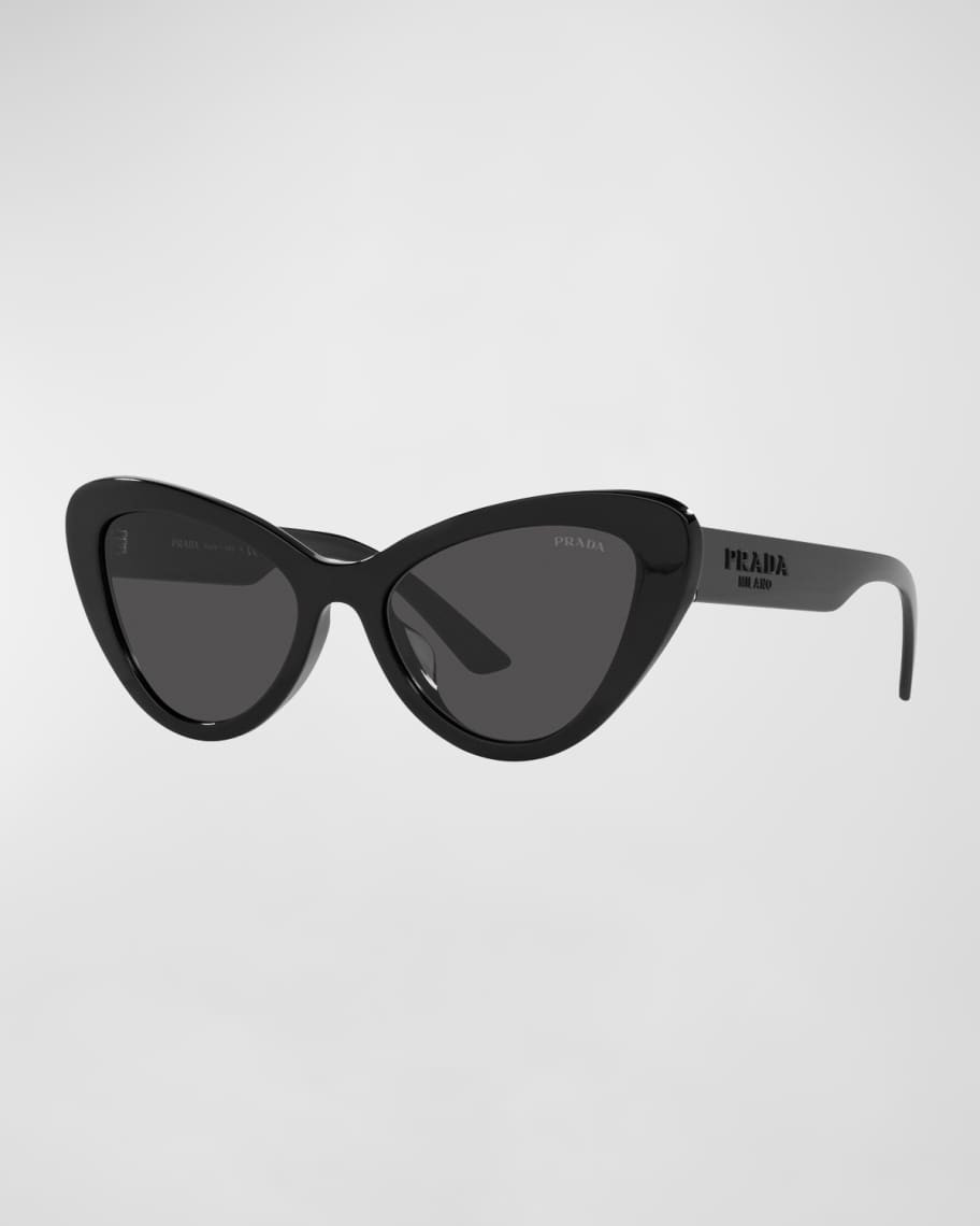 PradaAccessoriesPrada SunglassesSunglassesPradaBicolor Acetate Cat-Eye Sunglasses$321Color: Black... | Neiman Marcus