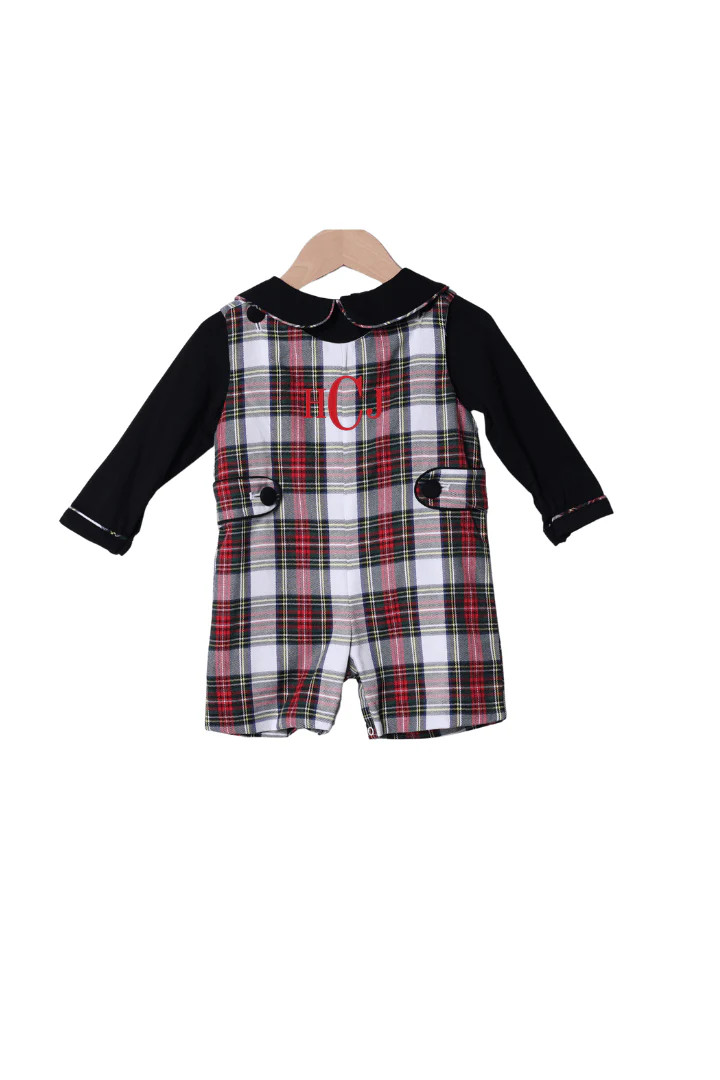 Red Tartan Plaid Jon Jon 2pc Set | The Smocked Flamingo