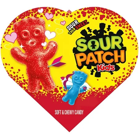 SOUR PATCH KIDS Soft & Chewy Valentines Day Candy, 6.8 oz Heart Shaped Box | Walmart (US)