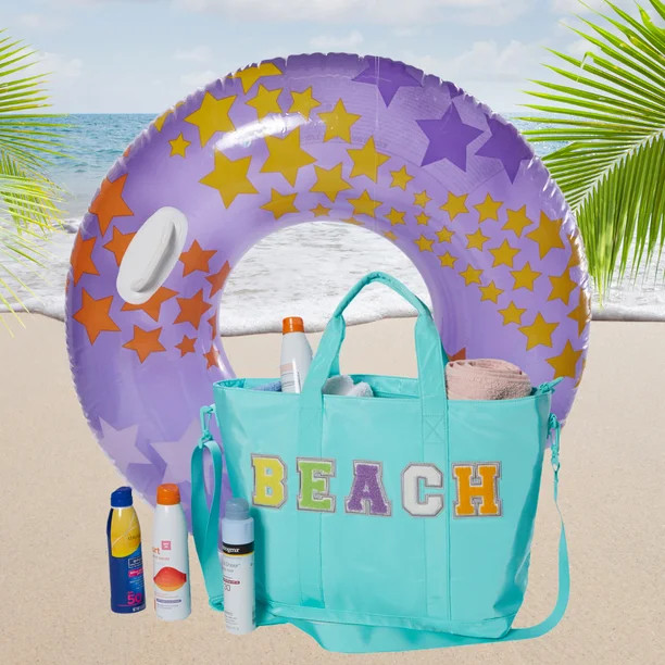 Twig and Arrow Tote Bags for Women Travel Size Nylon Beach Duffle Bag Mint 20 inch | Walmart (US)