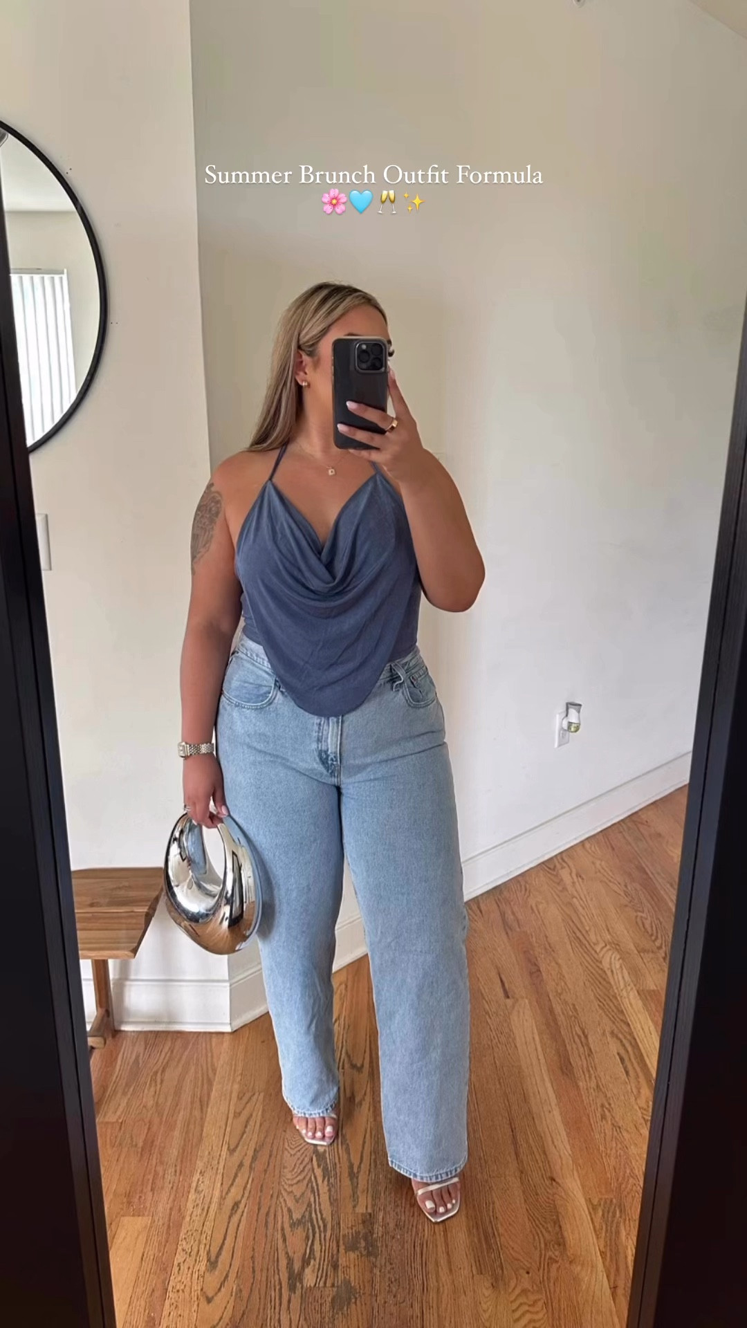 Summer Brunch Outfit Inspo: 
A good pair of jeans -
 (I wear Levis Low Pro size 31 make sure to size up if bottom heavy) 
& A&F Jeans Curve size 30 or regular size 31 

Cream Pants are from Zara - 🔍 High Waisted Pants I’m a L wearing an XL( these run super small) 

*Linked the tops I could find🌸🩵✨


#LTKFindsUnder100 #LTKMidsize #LTKStyleTip