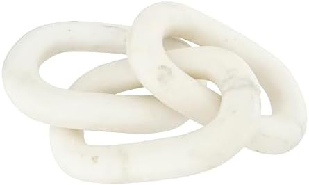 Bloomingville Decorative Marble Chain, Variegated White Tones | Amazon (US)