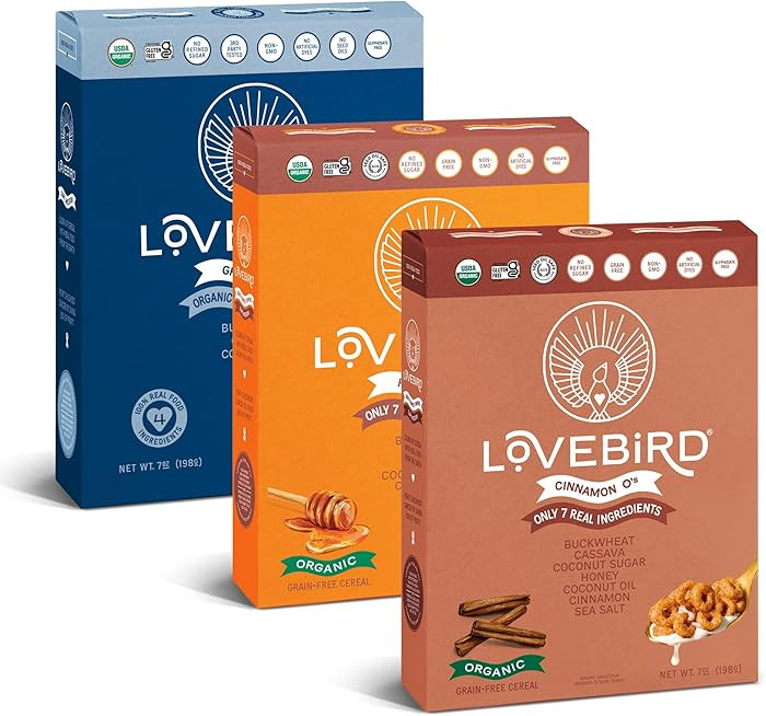 Lovebird Organic Cereal That Actually Tastes Good - 100% Real Food & Healthy Gluten Free Cereal, ... | Amazon (US)