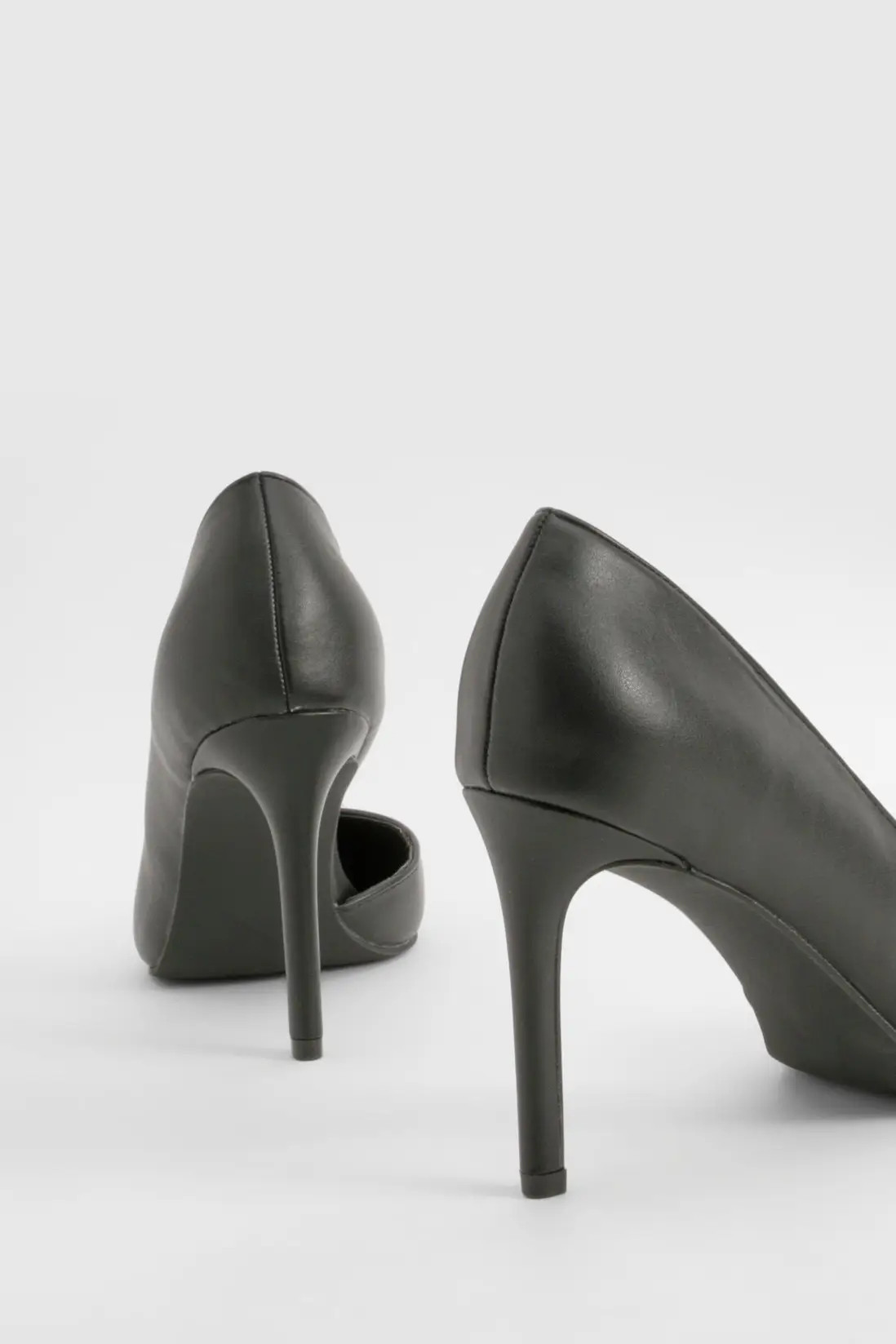 Black Cut Out Basic Mid Height Court | Boohoo | Boohoo.com (UK & IE)