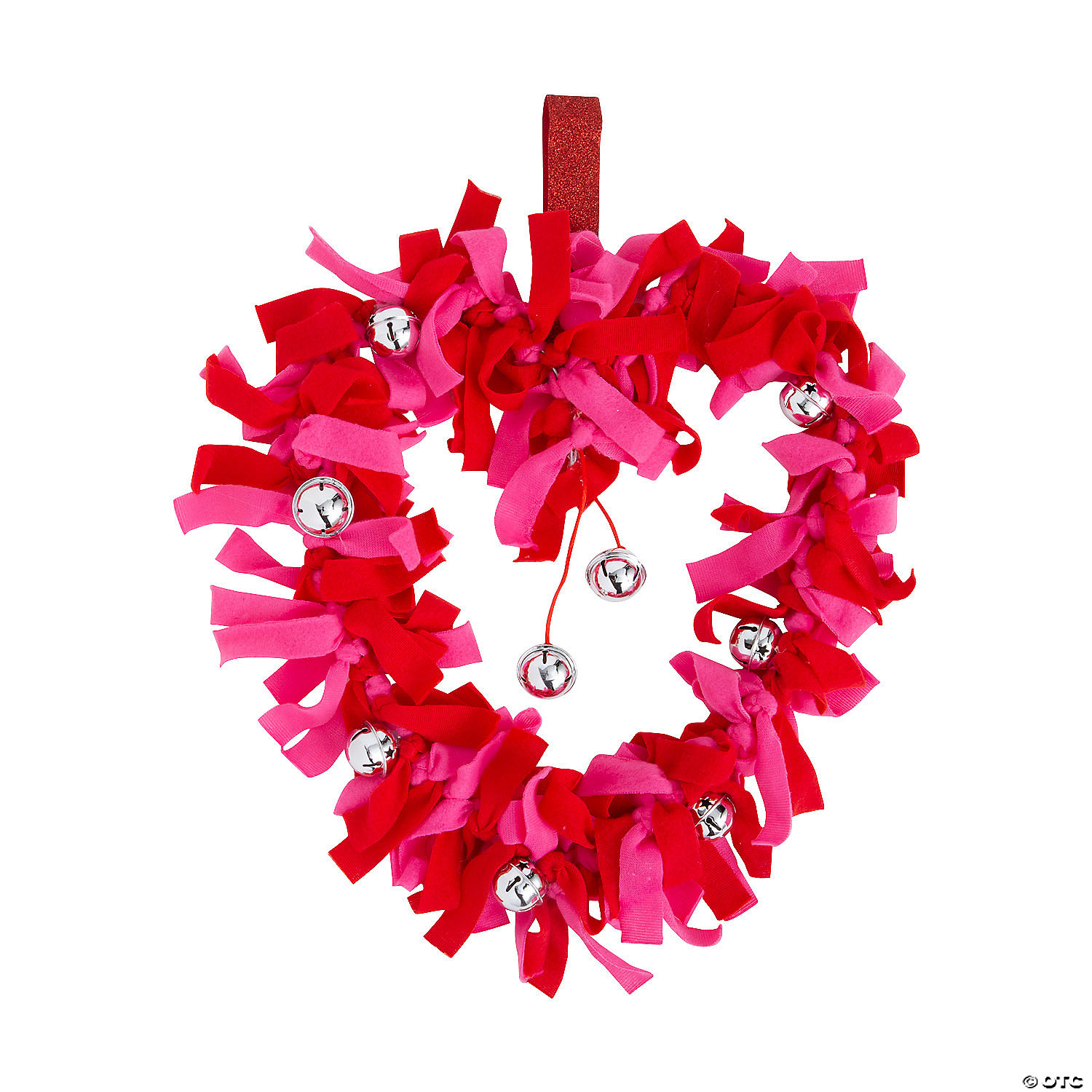 Fleece Tied Valentine Heart Wreath Craft Kit - Makes 3 | Oriental Trading Company