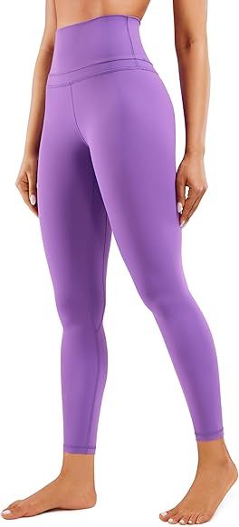 CRZ YOGA Women's Naked Feeling Workout Leggings 25 Inches - 7/8 High Waist Yoga Tight Pants | Amazon (US)