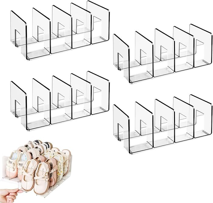 Transparent Acrylic Kids Shoe Rack, Small Shoe Rack,Baby Shoe Organizer, Kids Shoe Organizer with... | Amazon (US)