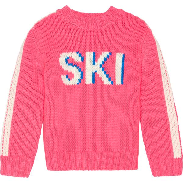 Ski Knit Crew Neck Sweater, Pink Lady | Maisonette
