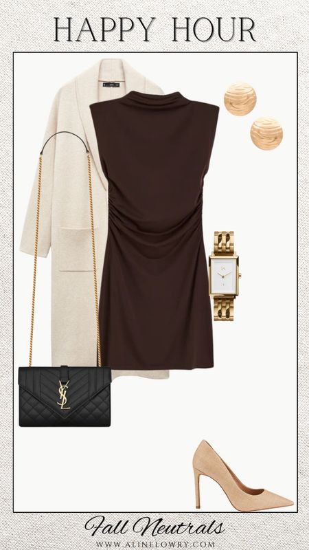 Dress for the occasion - Happy Hour with friends. Love the fall neutrals and super chic style 
#happyhour #falloutfit #casualchic 

#LTKshoecrush #LTKstyletip #LTKitbag