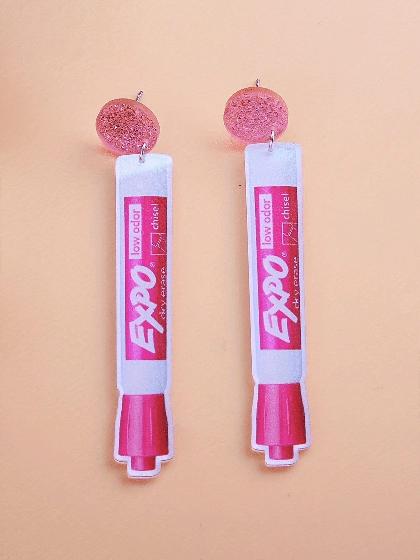 1 Pair Girls' Dopamine Style Earrings, Back To School Season, Colorful Campus Stationery For Teac... | SHEIN