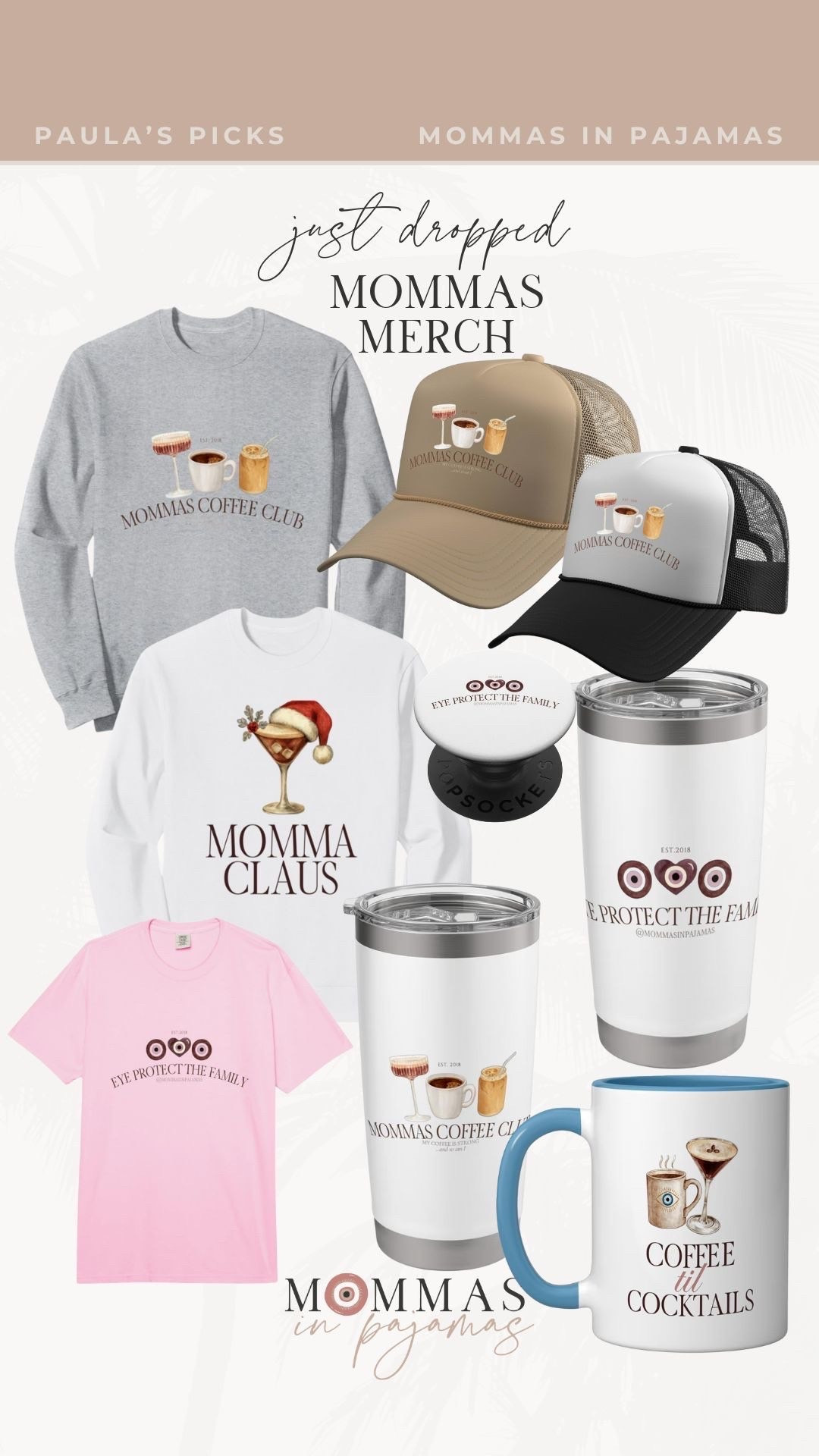 I cannot believe I have my own merch, and it’s so freaking good. These tumblers are absolutely amazing and I love these hats. The tees come in multiple colors. I’m completely obsessed. 
Trucker hats, cozy sweatshirts, momma claus shirt 

#LTKSeasonal #LTKmomlife #LTKPetite