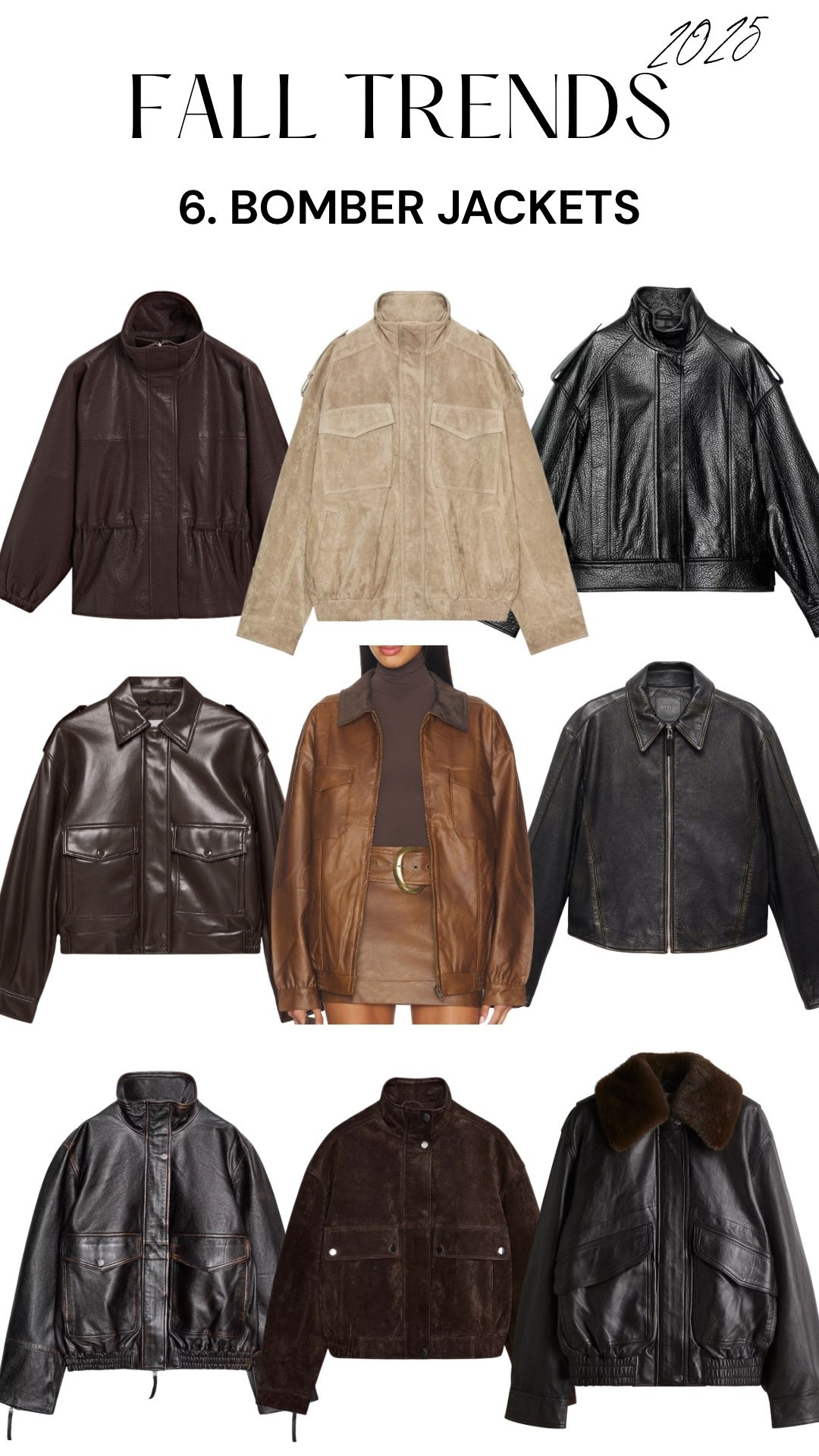 Fall trends 2025: bomber jackets 
#bomberjacket #leatherjacket #suedejacket #falloutfit #falljacket #ltkfall #falltrends

#LTKSeasonal #LTKFindsUnder100 #LTKFallSale