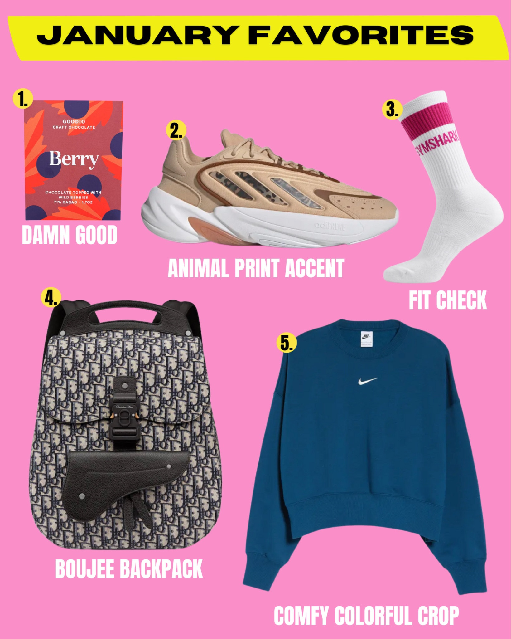 If you’re a Gymshark junkie or shopping for a boujee backpack, the favorites this month highlight fitness finds and something for your sweet tooth. 

#LTKstyletip #LTKitbag #LTKfit