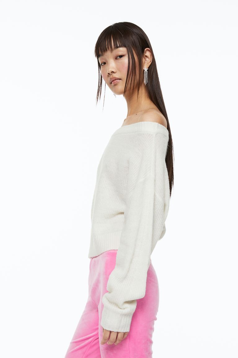 Off-the-shoulder Rib-knit Sweater | H&M (US + CA)