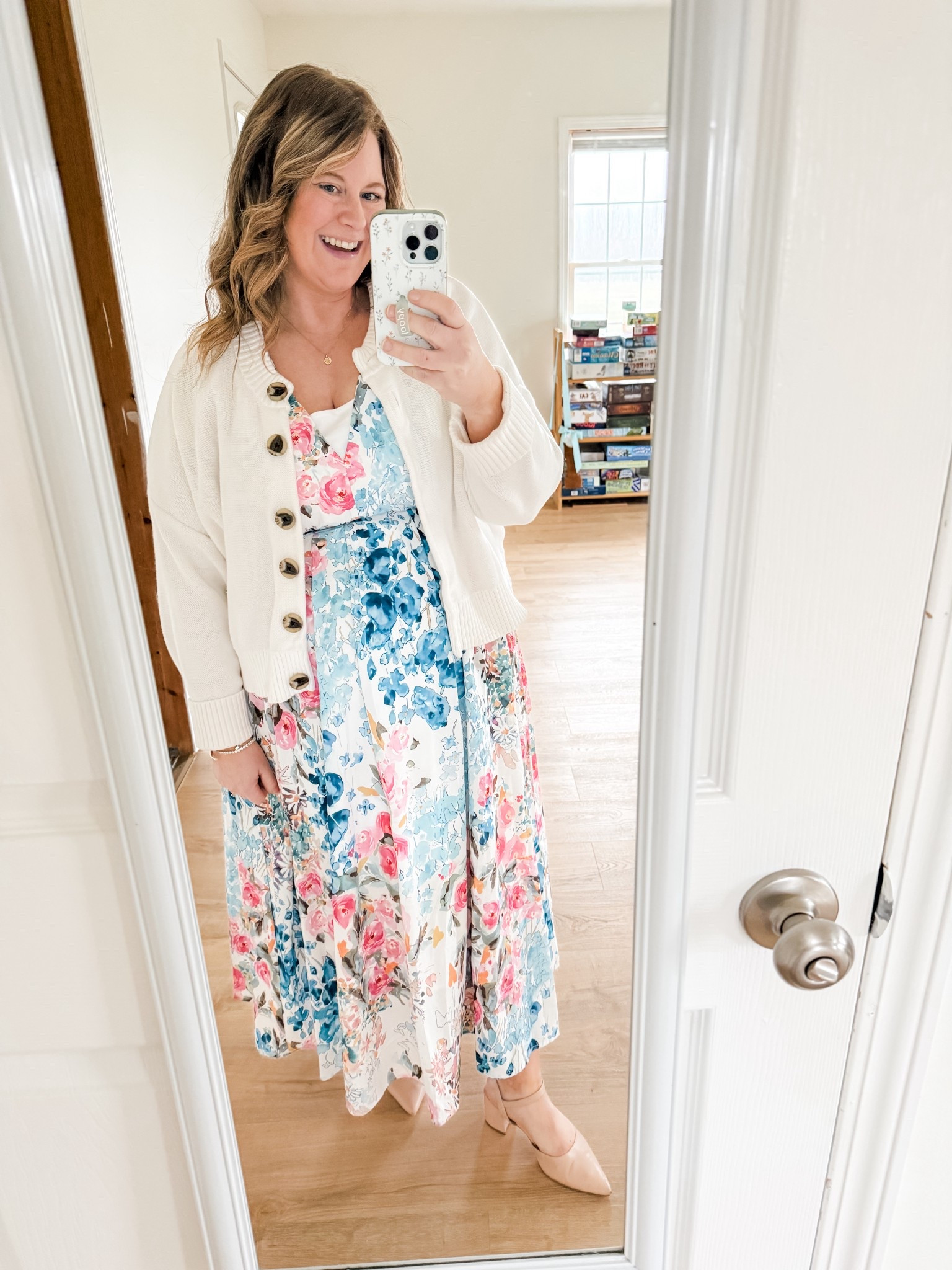Happy Easter! Wearing an XL in my cardigan and dress!

#LTKMidsize #LTKBump #LTKSeasonal