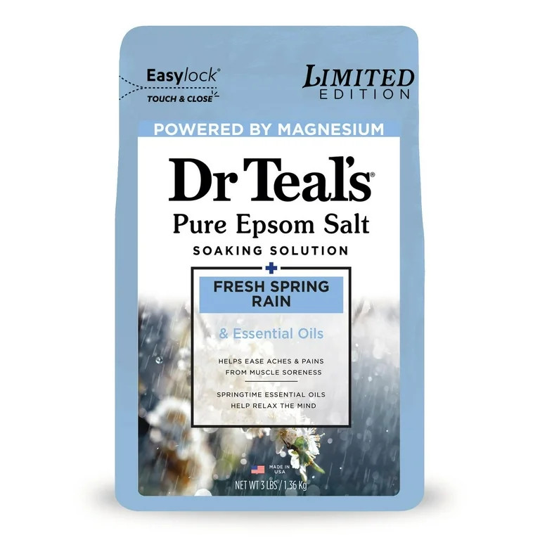 Dr Teal's Fresh Spring Rain Epsom Salt Magnesium Soak with Essential Oils, 3 lbs | Walmart (US)